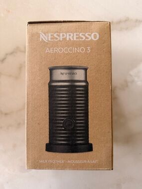 Nespresso Aeroccino 3 Milk Frother, Black, Steel